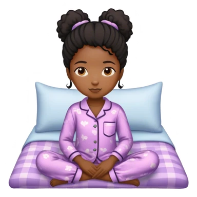 A black girl and pajamas  sticker