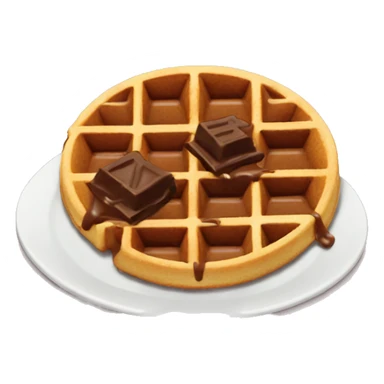 Waffle with chocolate  sticker