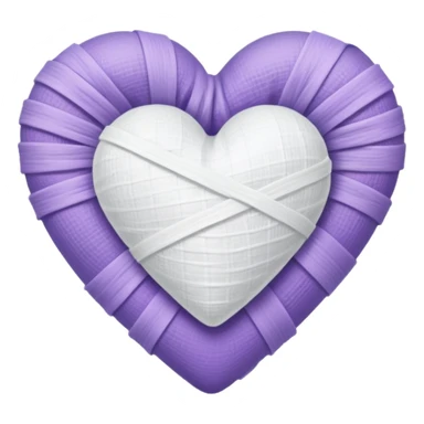 bandaged heart with subtle purple colour sticker