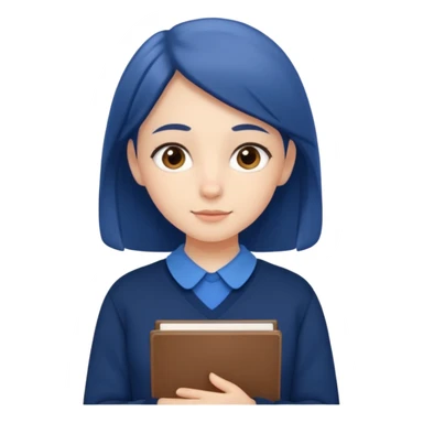 cute school girl jewish blue shirt navy jumper sticker