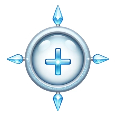 glitter white symbol of health + sticker