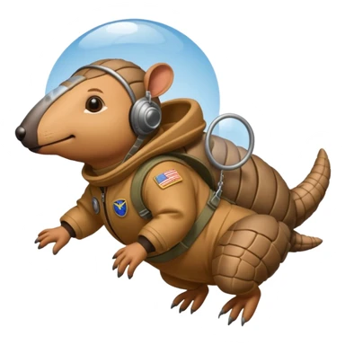 Man flying in the sky of armadillos sticker