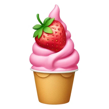 Strawberry frozen yogurt sticker