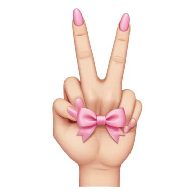 middle finger with cute pink bow on it sticker