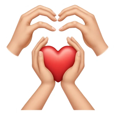 Making a hart with hands sticker