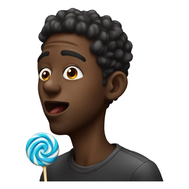 Black guy sucking a lollipop  sticker