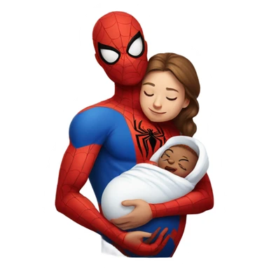 Pregnant Spider-Man nursing baby sticker