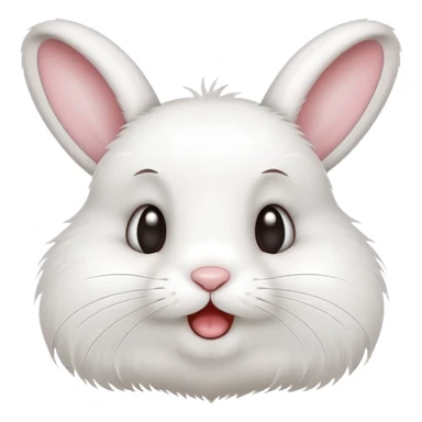 cute bunny with grimacing expression and twitching nose sticker