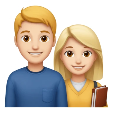 dos estudiantes universitarios muy felices sticker