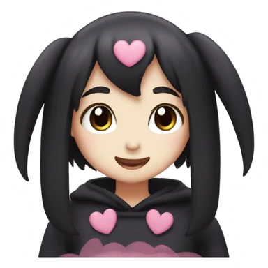 Kuromi face with heart eyes sticker