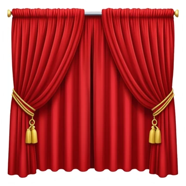 Simple red curtains  sticker