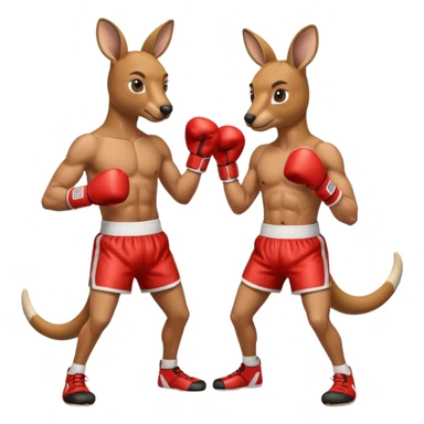 Kangaroo boxer sticker