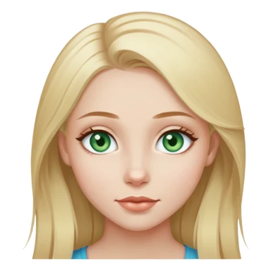 girl in love with another girl (one dark blonde with blue/green eyes amd pale skin and the other colored blonde hair from brown and brown eyes) sticker