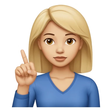 Female shaking index finger saying no sticker