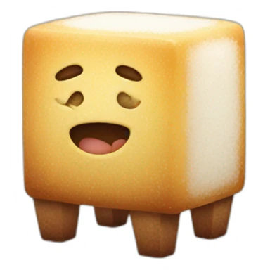 sugar cubic with legs sticker