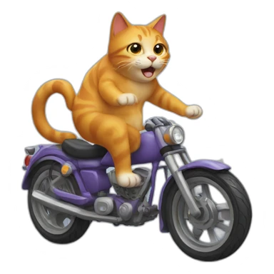 Dancing cat on cycle sticker