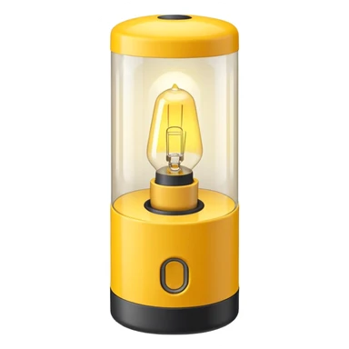 1980s yellow lighting lamp sticker