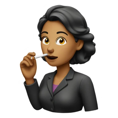 Woman smoking sticker