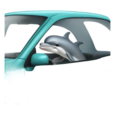 Dolphin in a car sticker
