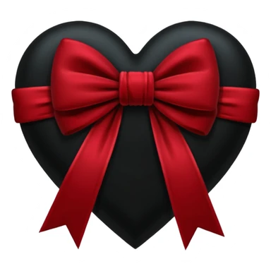 heart with a velvet bow, goth sticker