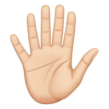 right hand in the shape of the alphabet letter E, fingers folded over the thumb, palm facing forward, no text sticker