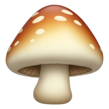 Cartoon mushroom with a face sticker