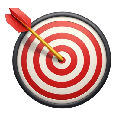 a target with an arrow, symbolizing precise and targeted marketing sticker