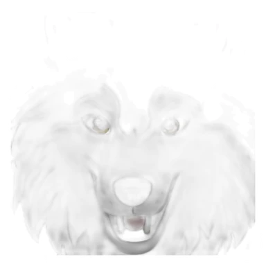 Black and white wolf roaring sticker
