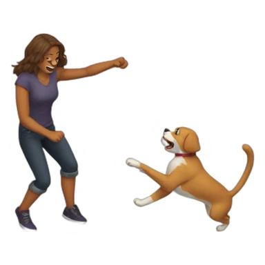 cat fight with dog sticker