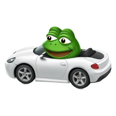 pepe the frog in a sports car sticker