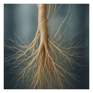 vagus nerve with visible nerve fibers, hyper realistic 4K style, microscopic details, clinical atmosphere sticker