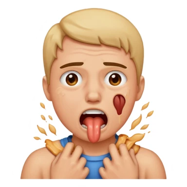 choking self emoji  sticker