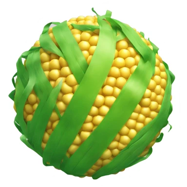 Sphere shape ball made of corn sticker