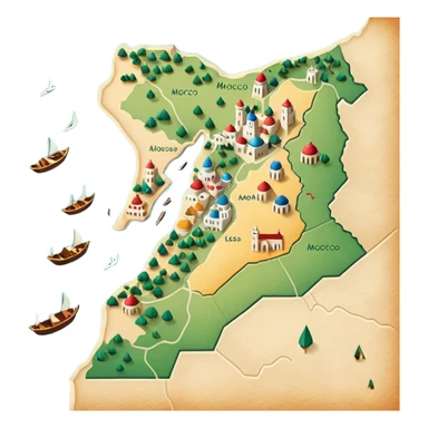 Create the full Moroccan map sticker