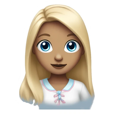 Bunny girl blue eyes sticker