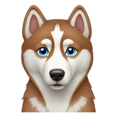 Red siberian husky with blue eyes sticker
