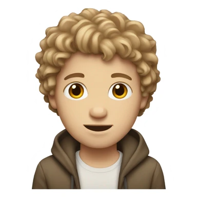 White boy, with light brown shaggy hair ebony sticker