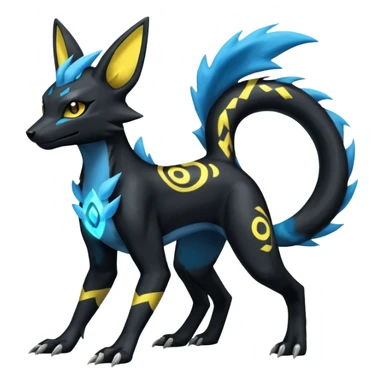 Umbreon-Manectric-Salandit-Zeraora-fusion, full body sticker
