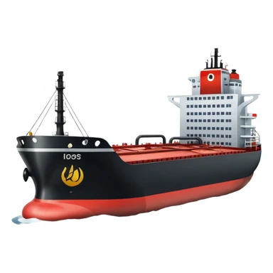 Generate fully black oil tanker ship sticker