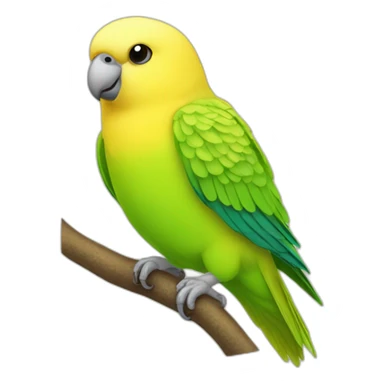 chubby yellow parakeet sticker