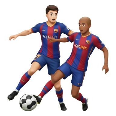 piłkarz kosi drugiego piłkarza barcelony sticker