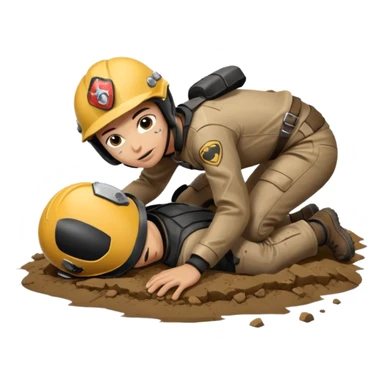 a motorcyclist lying on the ground who has just fallen sticker