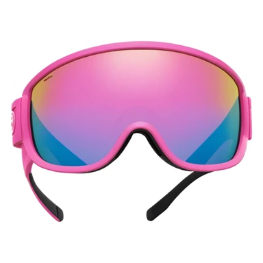 sporty pink shield visor sunglasses with extra chunky frame, athletic design, heavy-duty build, one-piece tinted lens sticker