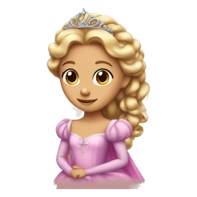 princess with ribbon sticker