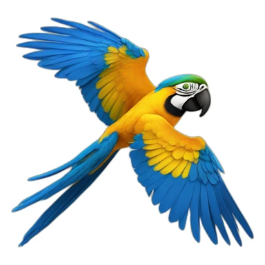 Blue And Gold Macaw Flying sticker
