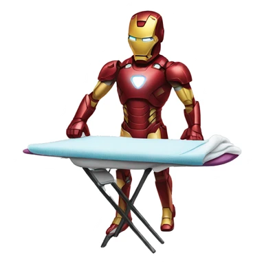 ironman ironing clothes sticker