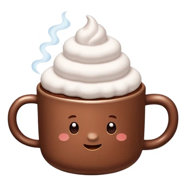 cup of hot cocoa with some marshmallow sticker