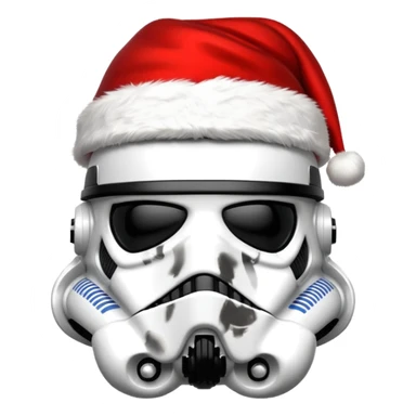 storm trooper helmet santa sticker