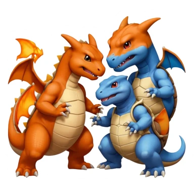 give me different pokeman helpging each other sticker