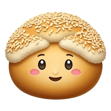 poğaça with sesame seeds on top, soft and fluffy look sticker